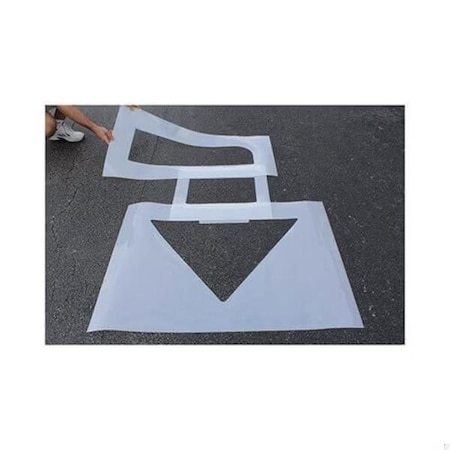 Accuform Message and Symbol Stencil, 34in Straight, 48in Turn Overall Height, 42in Straight, 48in Turn Ov FMS252